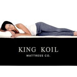 King Koil Luxury Full Size Plush Pillow Top Air Mattress with Built-in High-Speed Pump for Home, Camping & Guests 20" Inflatable Double High Blow Up A