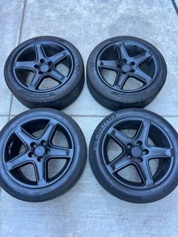 Set of Acura TL 17in wheels 5x114.3 (5x4.5) Tires 215/50r17 fit TSX ILX RSX Honda civic accord etc