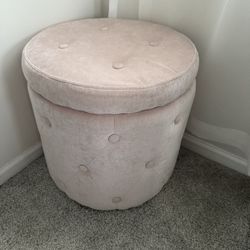 Pink Storage Ottoman
