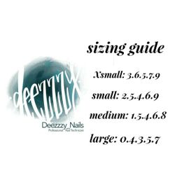 Sizing chart