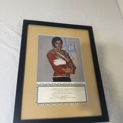 Michael Jackson Signed Photo with COA – Framed Collectible