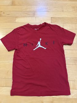 Red Jordan t-shirt eith white jumpman logo