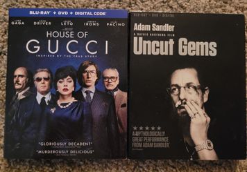 Blu-ray/DVD sets: UNCUT GEMS & HOUSE OF GUCCI