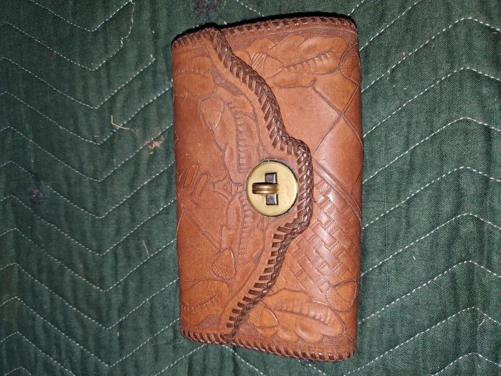 Vintage Tooled Leather Purse