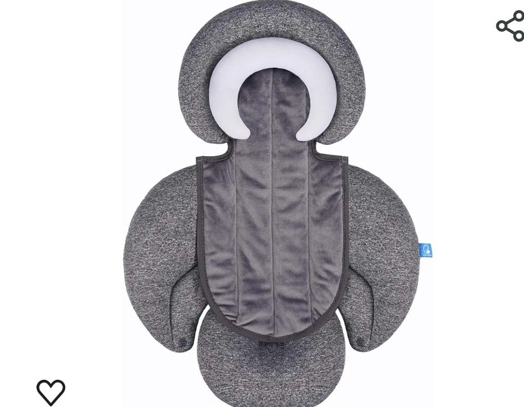 
COOLBEBE New 2-in-1 Head & Body Supports for Baby Newborn Infants - Extra Soft Stroller Cushion Pads Car Seat Insert, Prefect for All Seasons