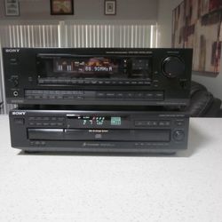 Sony High Power High Quality Stereo System . 2 Units .  High Power Receiver And 5-disc Cd Player . Excellent Condition . Great Sounding Audio System .