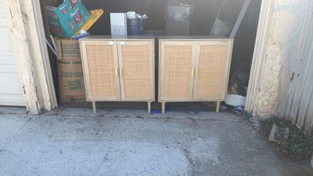 Two cabinets storage
