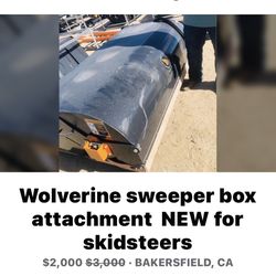 Sweeper Box Attachment For Skidsteers 
