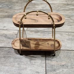 2 tier jewelry stand / trinket shelf