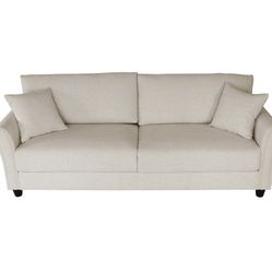 New in box Beige three-seat sofa, linen