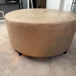Leather Ottoman