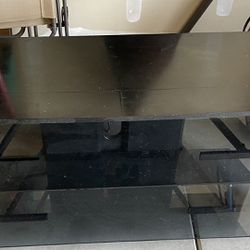Tv Stand With Two Glass Shelves