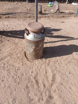 Antique milk can large