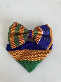 Kente Cloth Bow tie & Pocket Square 