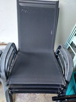 4 patio chairs plus a free chaise lounge