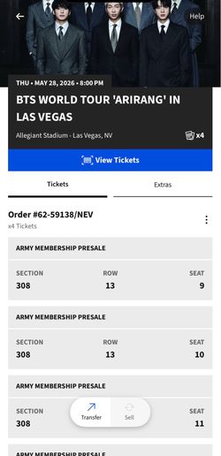 BTS Tickets Las Vegas