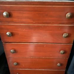 Antique Original Wooden Dresser Chest 
