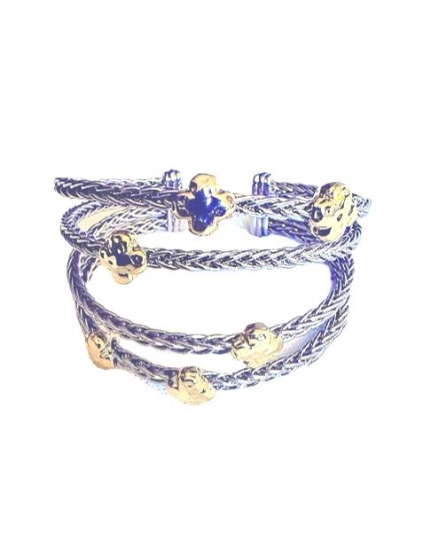 2 Tone 18k Plated Bracelet