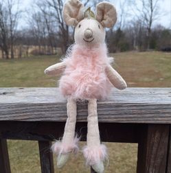 Anthropologie Mia the Mouse Plush Doll Princess Fairy Ballerina Pink Aesthetic Toy