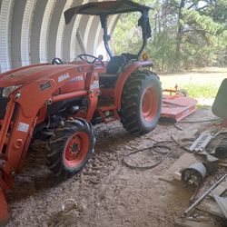 Kubota Front End Loader And Mower