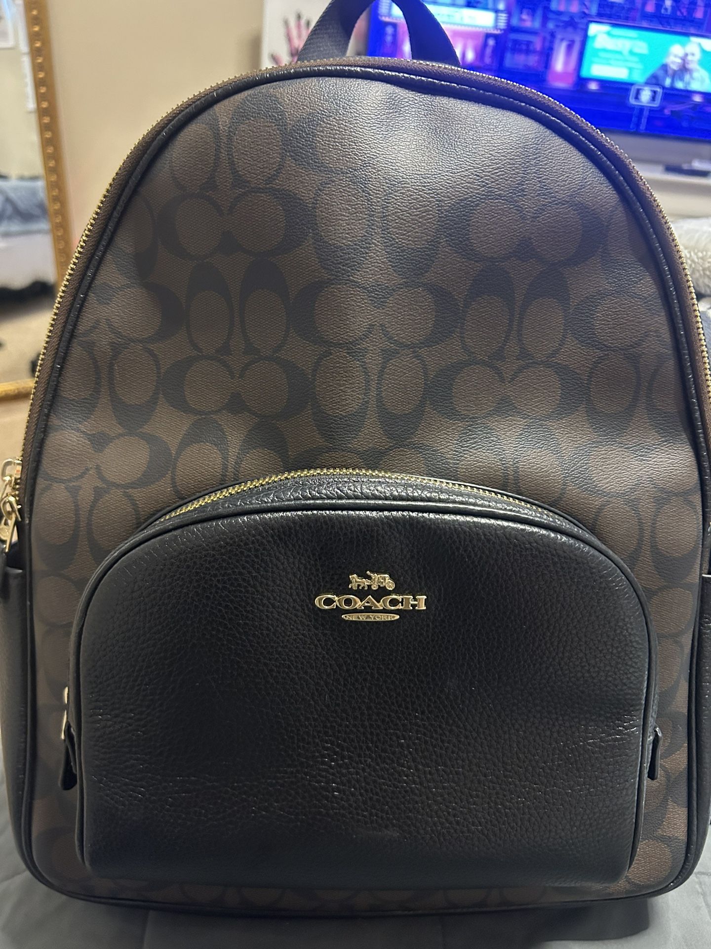 Large Court Backpack In Signature Canvas