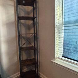 Rustic Tall Narrow Bookshelf