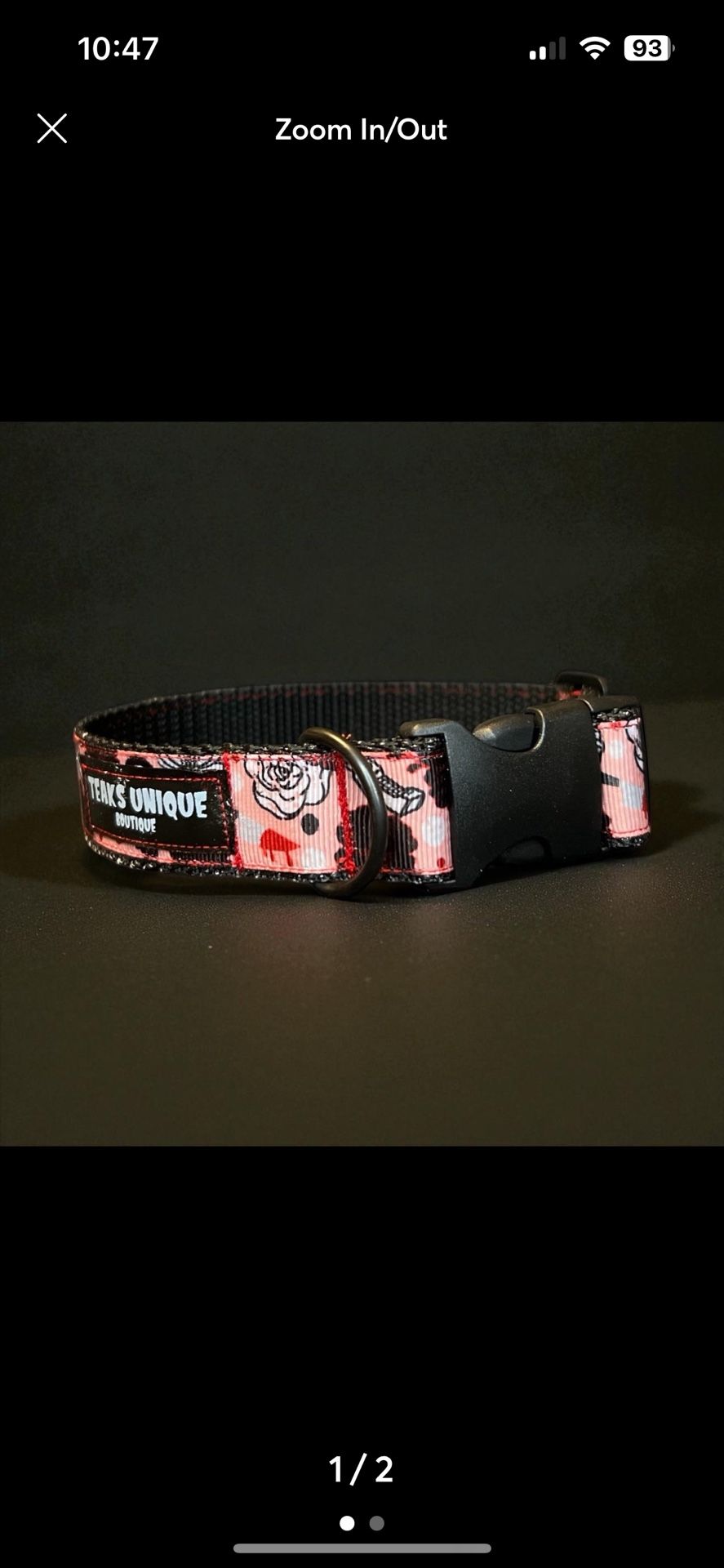 Handmade Scream Ghost Face Dog Collar