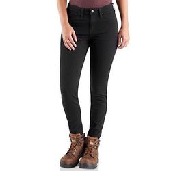 Carhartt Rugged Flex Slim Fit Twill 5-Pocket Work Pant Black 104214 Womens Sz 12