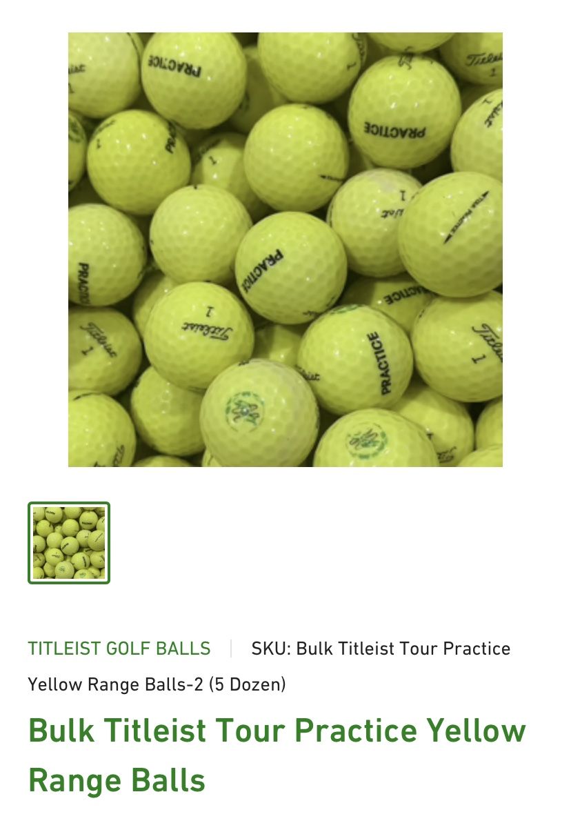 GOLF BALLS 5 Dozen Pratice Balls For Sale Only $45.00 (yellowish Color)