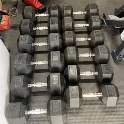 Rubber Coated Dumbbells Set