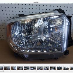 2014-2017 TOYOTA TUNDRA RIGHT PASSENGER HALOGEN HEADLIGHT OEM W/ AUTO LEVEL 2015