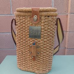 Boho Wine Holder Basket