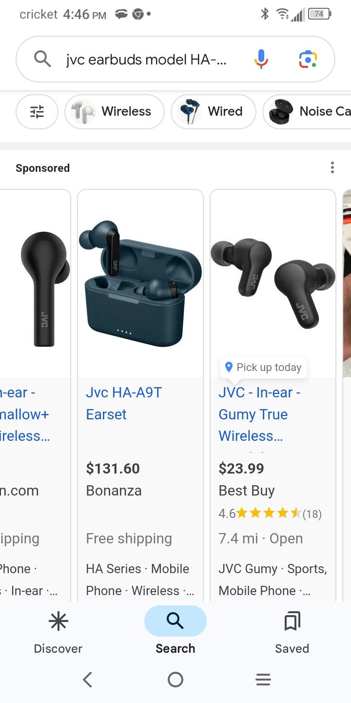 JVC Wireless Bluetooth Earbuds 