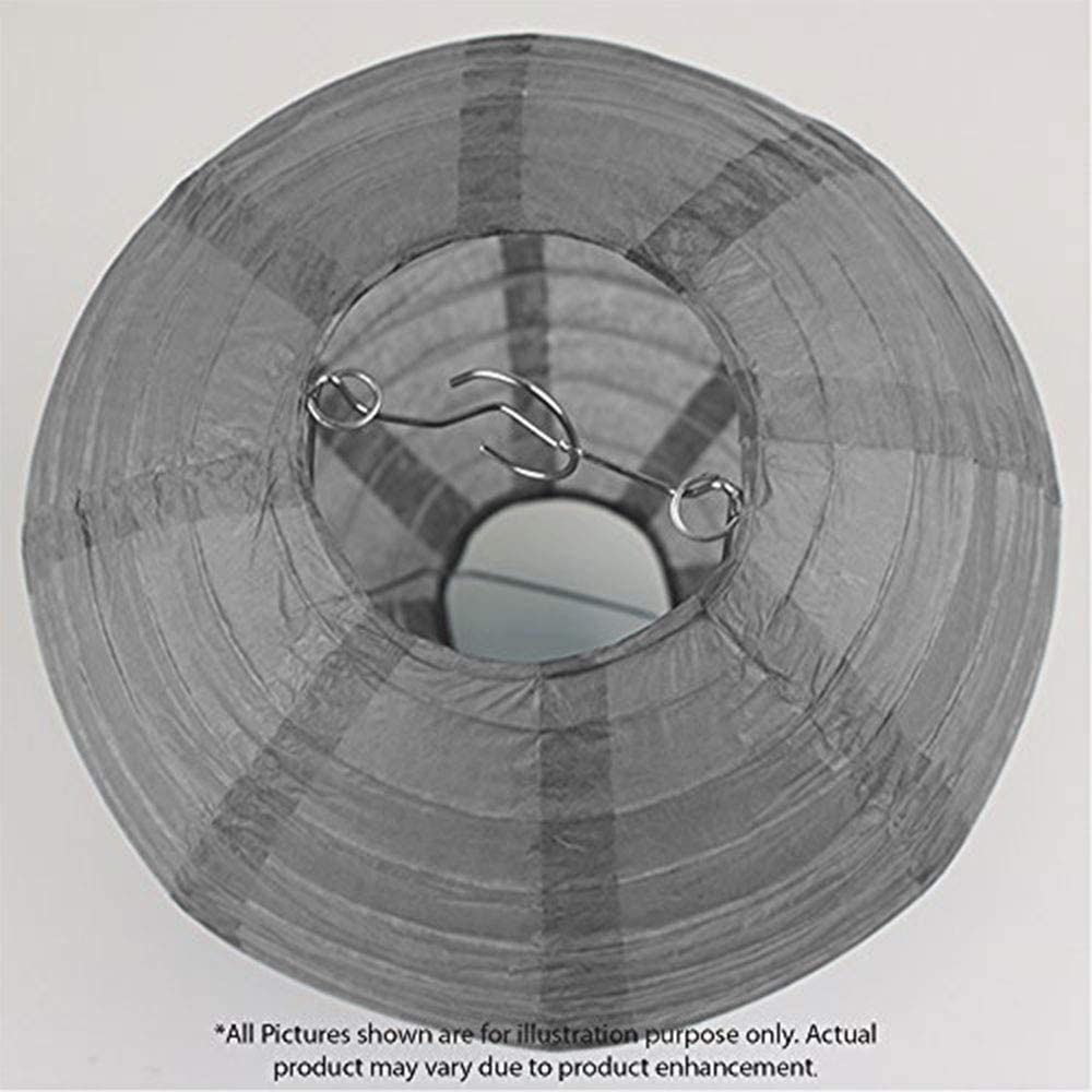 24 Pieces 16” large Silver  Round ChinesePaper Lanterns For Party Wedding Baby Shower Bridal Shower Home Decorations Suppliers