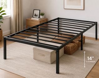 🛏️ NEW 14” Metal Platform Bed Frame – In Box