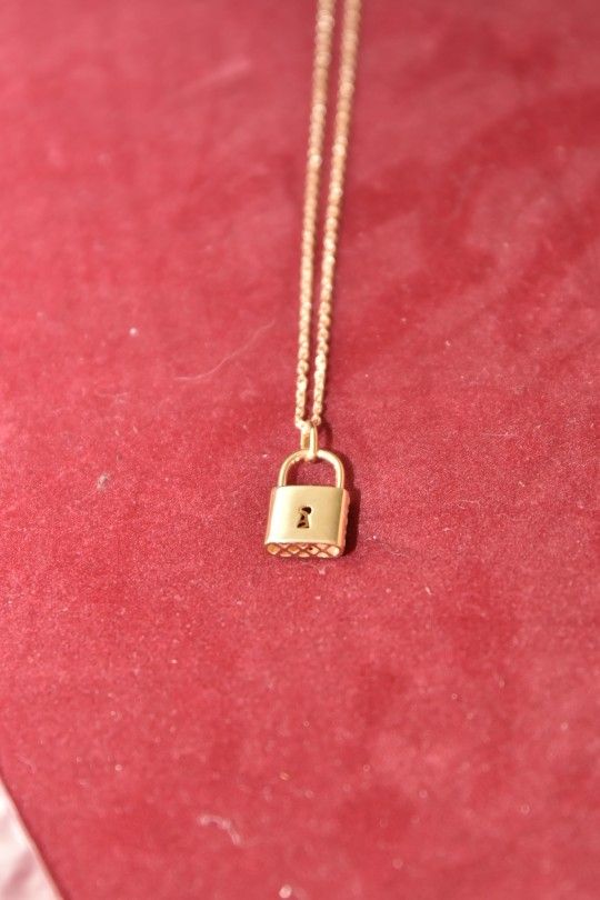 14k Lock Necklace