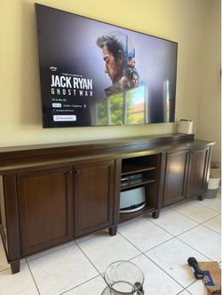 Custom-Built Solid Wood Media Console / TV Stand – Handcrafted Entertainment Cabinet