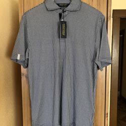 Polo Golf Ralph Lauren Ivy Golf Club Polo Navy Shirt Size Small Squares NEW With Tags