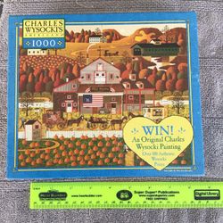 Hasbro Milton Bros. Charles Wysocki Americana “Old Glory” Never Opened 1000-pc. Puzzle New In Box 2003