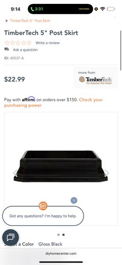 TimberTech 5" Post Skirt