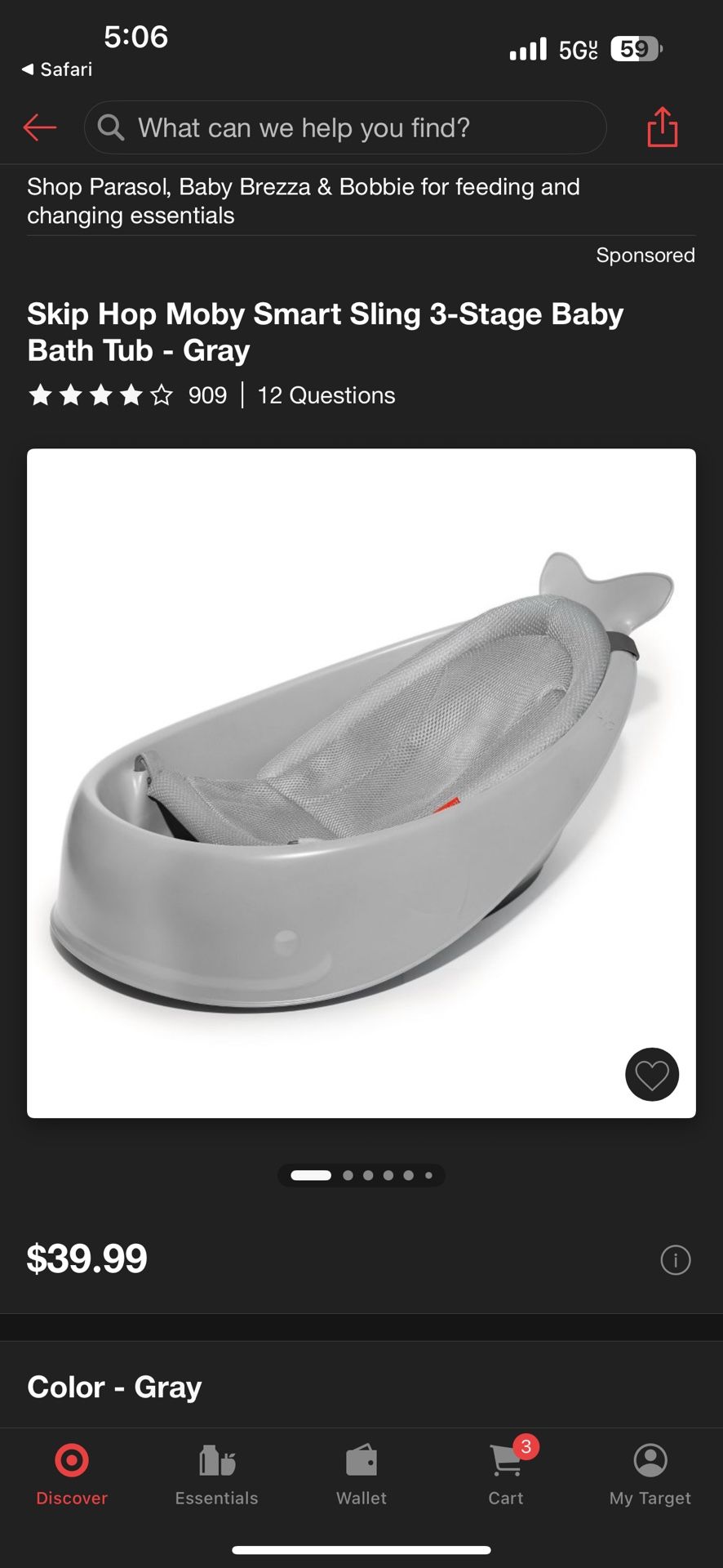 Skip Hop 3 Stages Bath Tub