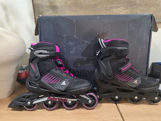 Rollerblade Zetrablade Fitness Inline Skates - Black/Pink Accents - Women's 10/10.5 - Preowned in Great Condition