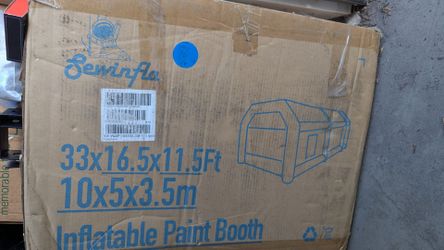 Inflatable paint booth