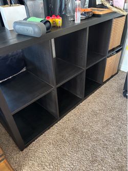 Shelf unit, black-brown