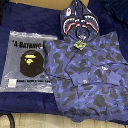 Bape Navy Hoodie 