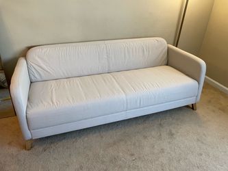 IKEA white 3-seat sofa