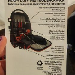 Heavy Duty Pro Tool Backpack