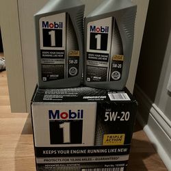 Mobil 1 , 5W-20 full synthetic engine oil