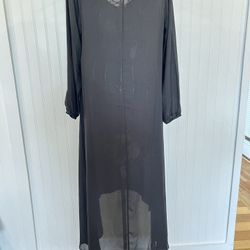 Dress Chiffon  long black dress Size M