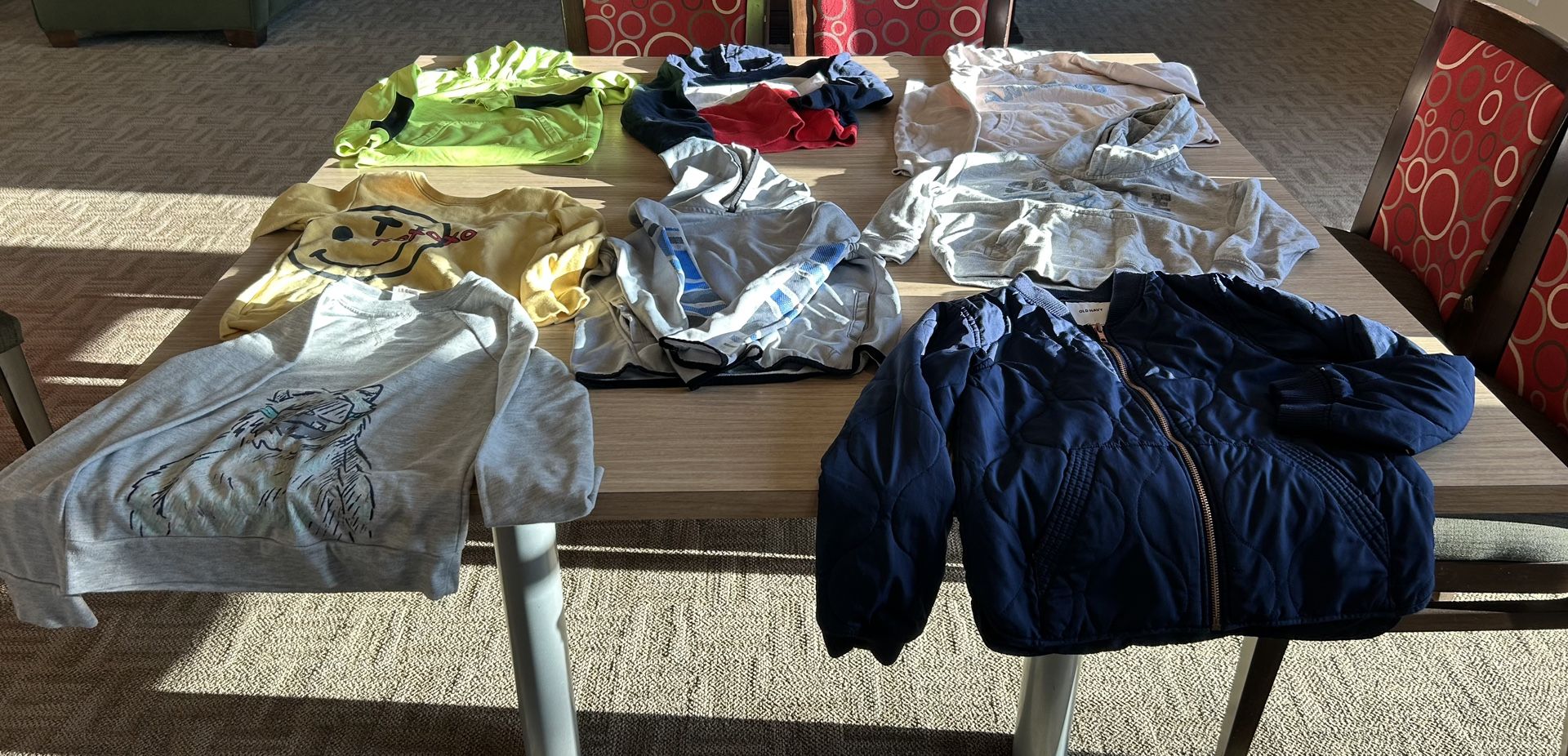 Collection of small children’s clothing